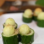 旬香 - キュウリ。実は手が込んでる。爽やかさー