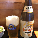 すし処ウサ見 - ビールはキリンの一番搾りです。