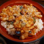 天ぷら・魚・馬刺し・丼 くすくす - 三浦野菜と帆立のかき揚げ丼