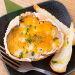 Crab miso shell gratin