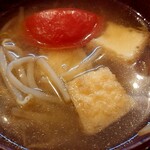 栄夏 - トマトと厚揚げともやしの味噌汁