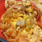 名代 富士そば - ねぎ玉丼の頭のアップ