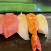 三郎寿司 - 料理写真:トロ、赤身、平目、エビ、イカ
