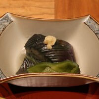 京都一の傳  六本木ヒルズ店 - 小鉢（茄子の揚げ浸し）