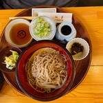 安江  - 家族が頂いた、粗挽き天ざるセットの蕎麦の御膳です