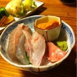 Yadoroku - ヒラメ縁側、のどぐろ、カンパチ、大間の鮪、どれも脂がのってて切身も大きく食べ応えあり。