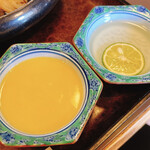 Hoteiya - 酢の物盛合わせ用のスダチ酢と酢味噌