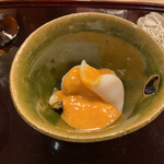 魚正 山本淳 - 鮑のウニソース。