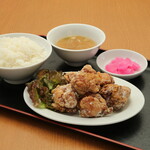 Mikawa soy sauce Karaage chicken set meal