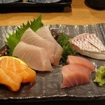 ほっかい章 - お刺身定食のお刺身。魚も山葵も◎！