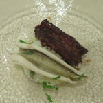 イタリアンレストラン Zucca - 穴子の赤ワイン煮を添えた　リゾット