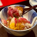 にくの匠 三芳 - 雲丹とお肉とフカヒレてなあ〜(((o(*ﾟ▽ﾟ*)o)))♡