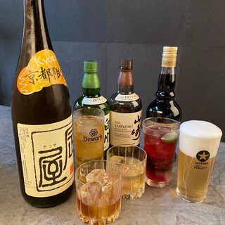 Premium all-you-can-drink includes all-you-can-drink Japanese whiskey.