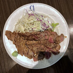 キャトルラパン - 400g 山葵醤油・塩胡椒のお肉 上から