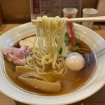 Yaki ago shio raamen takahashi - 味玉入り焼きあご塩らー麺 大盛り