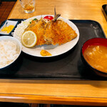 福来食堂 - アジフライ定食 ¥600 半ライス