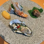 Spice&Dining KALA - 牡蠣のタイソース、天使の海老の生春巻き、ミャンカム♪