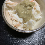 鮨よし - カニ飯  今回旦那さんも娘もウニといくらを遠慮して違うもの頼みました。いくら美味しいのに～