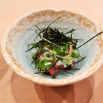 鮨処木はら - お通し（本鮪ねぎとろ）