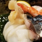 出羽鮨 - ツブ、水ダコ、〆サバ。