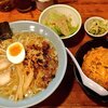 佐野ラ－メン たかの - 料理写真:揚げネギラーメンキムチチャーハンセット