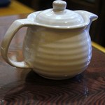 ふみきりそば - そば湯