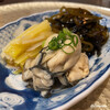 和楽 - 料理写真:牡蠣の塩煮に黄韮の御浸しとすき昆布の胡麻酢和え