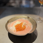 ことわりをはかるみせ ばんどう - フルーツトマトと漬けイクラのせ、きしめん