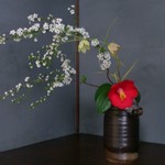 竹屋 - 床の間の花のアップ