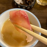 川豊 - 鯉あらいを酢味噌にディップ