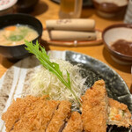 Nadai Tonkatsu Katsukura - 鮭と木の子、さつま芋の豆乳クリームコロッケとヒレかつ