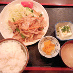 ちゃんこ道場 - 豚生姜焼き定食６５０円