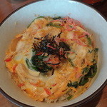 Yamadon - 海老と青菜の玉子丼