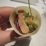 カンテサンス - フォワグラのテリーヌ　クレープ包み