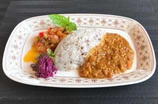 h Youshokuya san bonuuru tei - キーマカレー　彩り野菜のラタトゥイユ添え