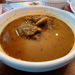 POTENとCURRY - 煮込みビーフスープカレーほうれん草バタートッピング