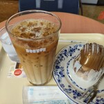 ドトールコーヒーショップ - アイスカフェオレ＆モンブランのセット¥808