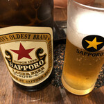 餃子 寺岡 - いや、やっぱりビールだな
餃子には手酌でビール！
最━ヽ(○ﾟдﾟ○)ﾉ━━高