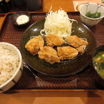 ごはん処 かつ庵 - から揚げ定食麦ごはん普通