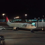 JAL PLAZA - ２２番ゲ－トから望む本日の最終便