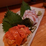 炉ばた　ぬさまい - ホヤとタコの刺し身