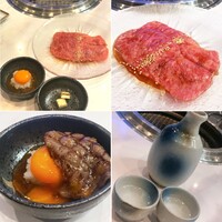 焼肉 拍手喝采 - サーロインすき焼き風　　たまご、チーズ