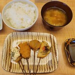 Kushiage Katsugorou - 串揚げ定食で、初め4本