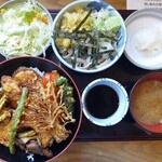 Tsukesoba Azumino - 舞茸と野菜天丼そばセット