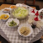 ホテルルートイン - 朝食バイキング（サラダコーナー）