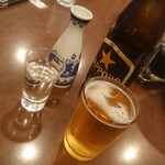 麗郷 - 狼煙は瓶ビールと日本酒