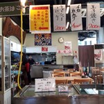 Uogashi Shokudou Hamakura - 店内　奥は定食の厨房　左手前に寿司の厨房