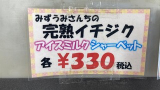 道の駅　水の郷　さわら - アイス＆シャーベット各330円