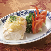 蒸し鶏の葱生姜ソース