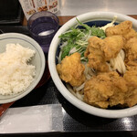 Marugame Seimen - タル鶏天ぶっかけの得とご飯